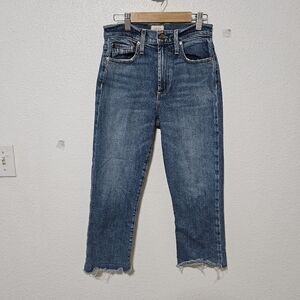 Alice + Olivia AO.LA high rise raw hem jeans size 25